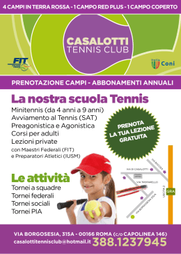 Brochure - Casalotti Tennis Club