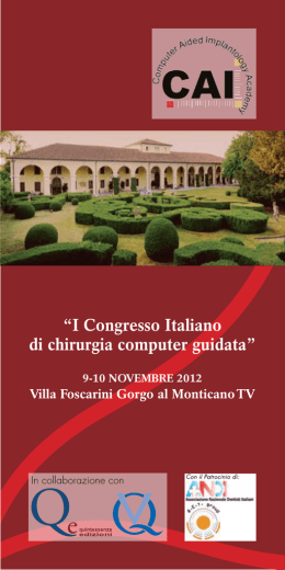 “I Congresso Italiano di chirurgia computer guidata”