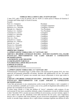 verbale 15 gennaio 2015 n. 3 - Ordine degli avvocati di Ancona