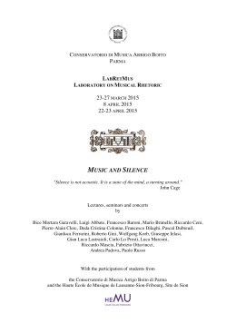 MUSIC AND SILENCE - Conservatorio di Musica Arrigo Boito