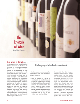 The Rhetoric of Wine - American Translators Association