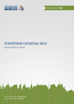 Statistiche catastali 2013 - pdf