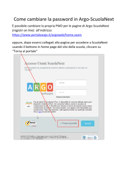 Come cambiare la password in Argo
