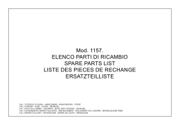 Mod. 1157. ELENCO PARTI DI RICAMBIO SPARE PARTS LIST