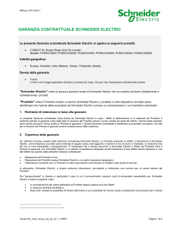 Garanzia - Schneider Electric