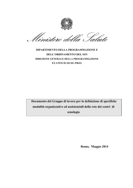 Documento Ministeriale, 27 Maggio 2014