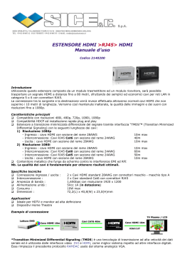 ESTENSORE HDMI >RJ45> HDMI Manuale d`uso