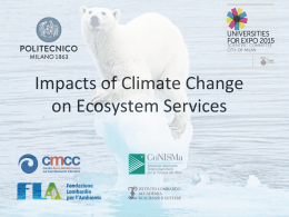 Impacts of Climate Change on Ecosystem Services