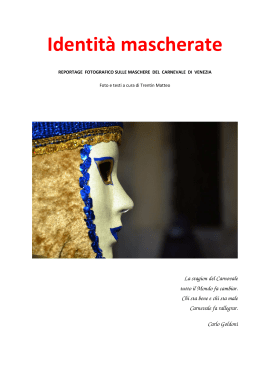 reportage sulle maschere del carnevale di venezia