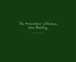 la collezione di accessori bentley. - The Accessories Collection from
