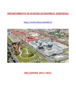 Relazione 2011-2012 - Diseade - Università degli Studi di Milano