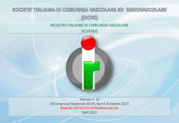 Book Statistiche 2012 - Società Italiana di Chirurgia Vascolare ed