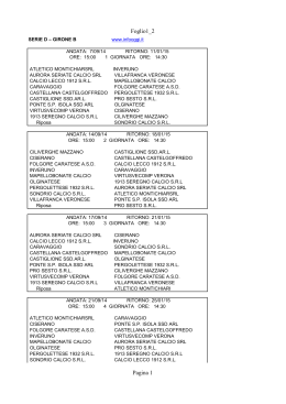 scarica e stampa il calendario aggiornato