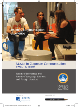 brochure Master Corporate Communication 2014