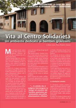 Vita al Centro Solidarietà - Associazione Casa del Sole Onlus