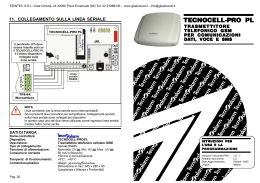 Tecnoalarm manuale tecnico Tecnocell