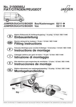 No. 21500565J FIAT/CITROEN/PEUGEOT Einbauanleitung Fitting