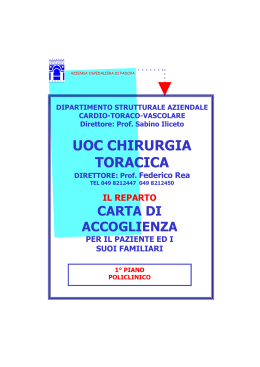 UOC CHIRURGIA TORACICA - Azienda Ospedaliera di Padova