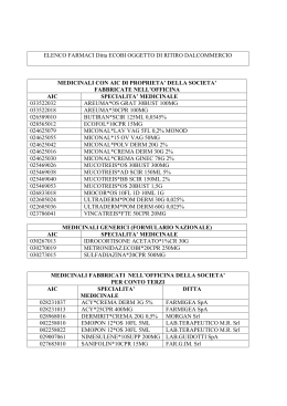 ELENCO FARMACI Ditta ECOBI OGGETTO DI RITIRO