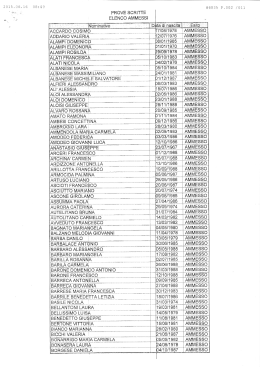 elenco ammessi - Ordine degli Avvocati di REGGIO CALABRIA