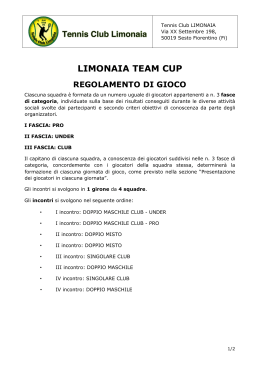 regolamento di limonaia team cup