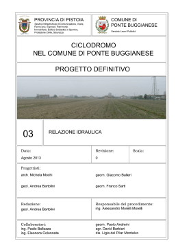 Relazione idraulica - Provincia di Pistoia