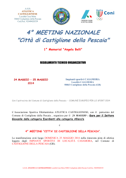 4° MEETING NAZIONALE "Città di Castiglione della Pescaia"
