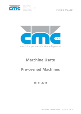 Macchine Usate Pre-owned Machines