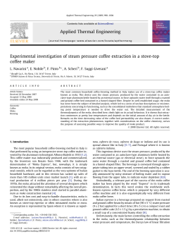 Experimental investigation of steam pressure coffee extraction in a