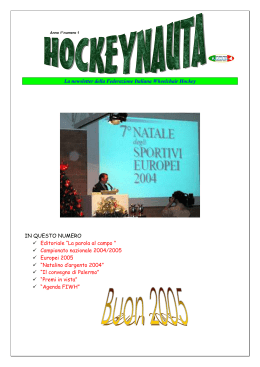 Newsletter della Federazione Italiana Wheelchair Hockey