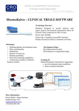 16. Mnemo kairos clinical trials software [pdf