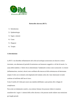 Rettocolite ulcerosa (RCU) 1) Introduzione 2