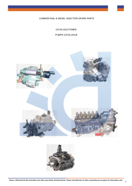 COMMON RAIL & DIESEL INJECTION SPARE PARTS CATALOGO