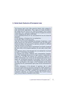 1. Some basic features of European Law