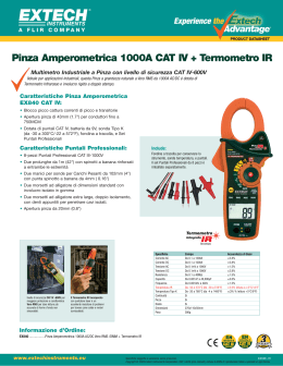 Pinza Amperometrica 1000A CAT IV + Termometro IR