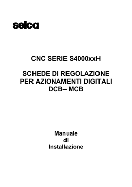 CNC SERIE S4000xxH SCHEDE DI REGOLAZIONE PER