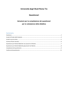 compilazione dei questionari - Portale dello Studente