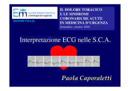 Interpretazione ECG nelle S.C.A.