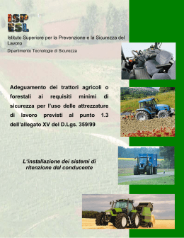 Adeguamento dei trattori agricoli o forestali ai requisiti minimi di