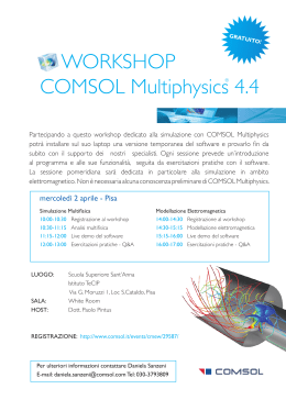WORKSHOP COMSOL Multiphysics 4.4