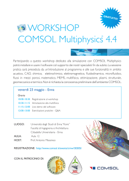 WORKSHOP COMSOL Multiphysics 4.4