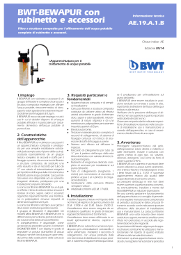 BWT-BEWAPUR con rubinetto e accessori