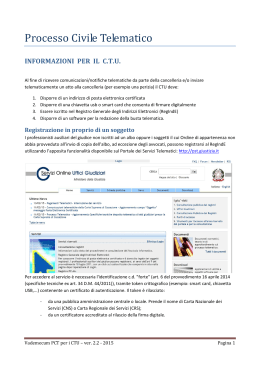 Processo Civile Telematico info x CTU v.2.2