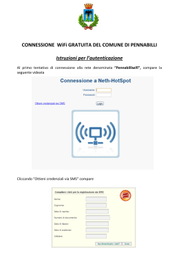 CONNESSIONE WiFi GRATUITA DEL COMUNE DI PENNABILLI
