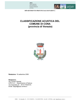 CLASSIFICAZIONE ACUSTICA DEL COMUNE DI CONA (provincia