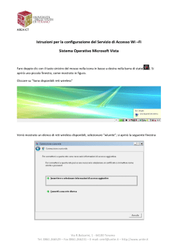 Windows Vista - Università degli Studi di Teramo