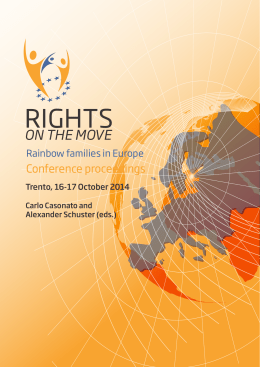 Rights on the move : rainbow families in Europe - Unitn