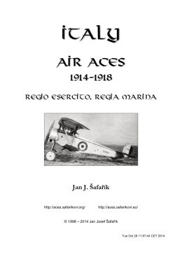 Italy - Jan J. Safarik: Air Aces