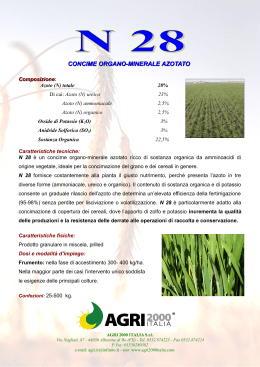 concime organo-minerale azotato - Agri 2000 Italia fertirrigazione