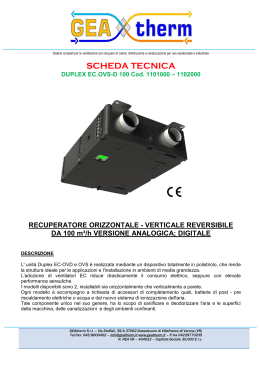 Scheda Tecnica Duplex EC OVS D 100 MC
